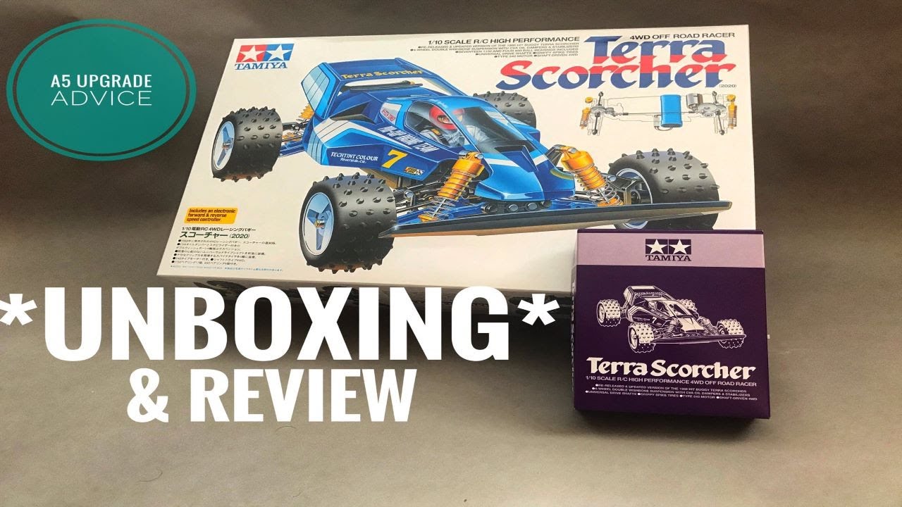 Tamiya Terra Scorcher Unboxing - ReRe - A5 Upgrade & Paint Tips