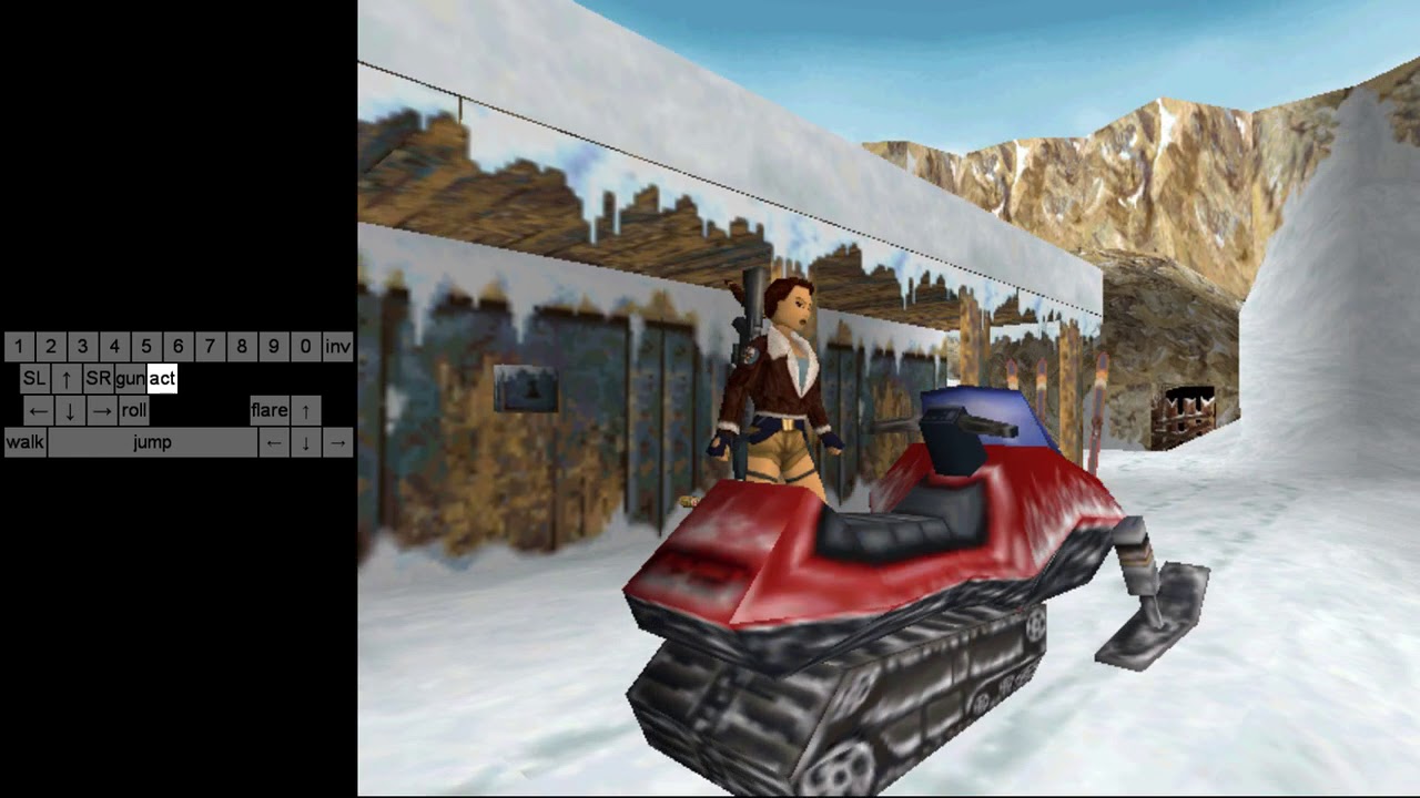 Tomb Raider 2 Glitched Tutorial Speedrun - Tibetan foothills