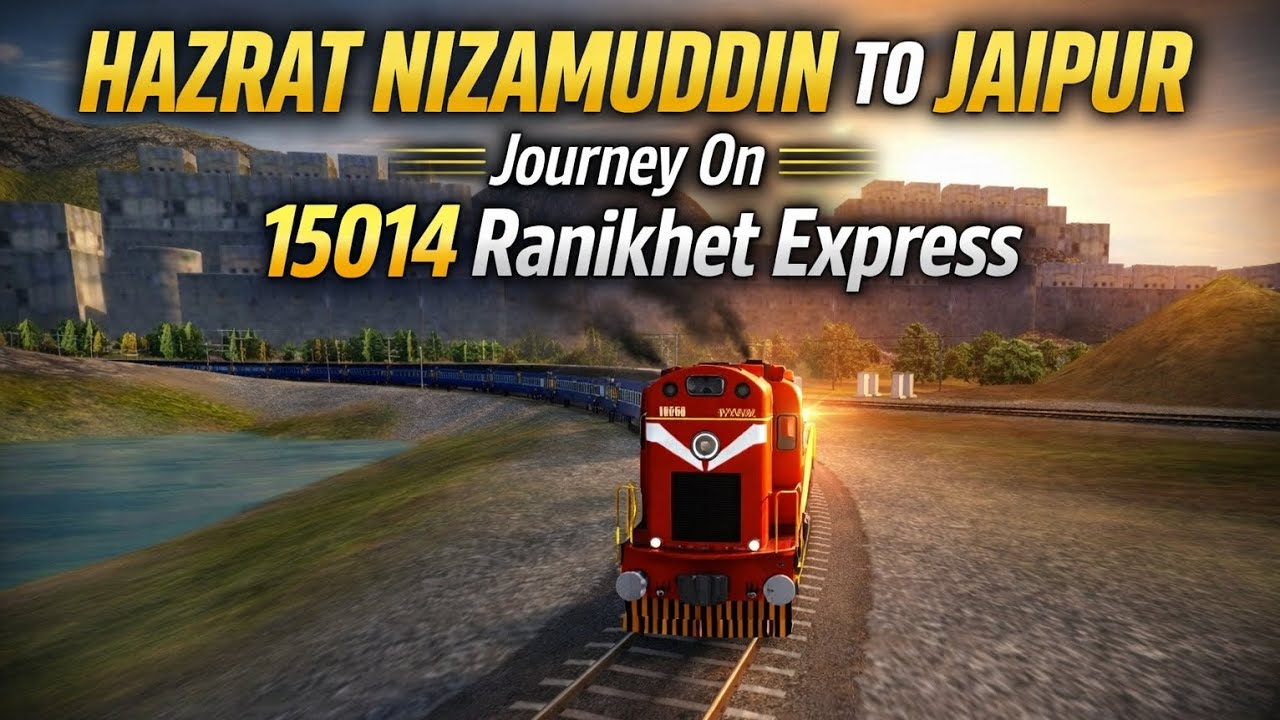Indian Train Simulator Gameplay Hazrat Nizamuddin To Jaipur Jounery on 15014 Ranikhet Express 