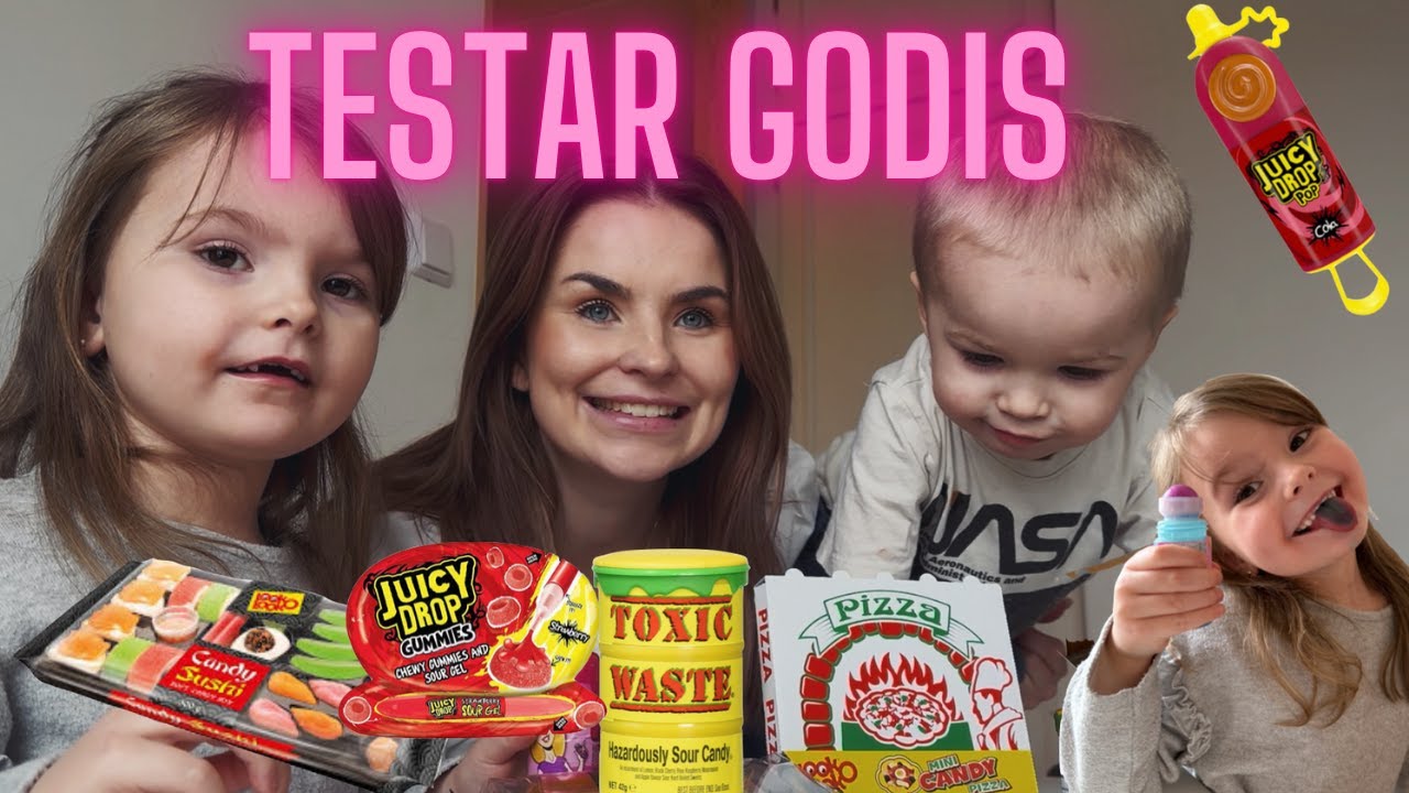 TESTAR GODIS I Juicy drops , sushi och pizza godis!!