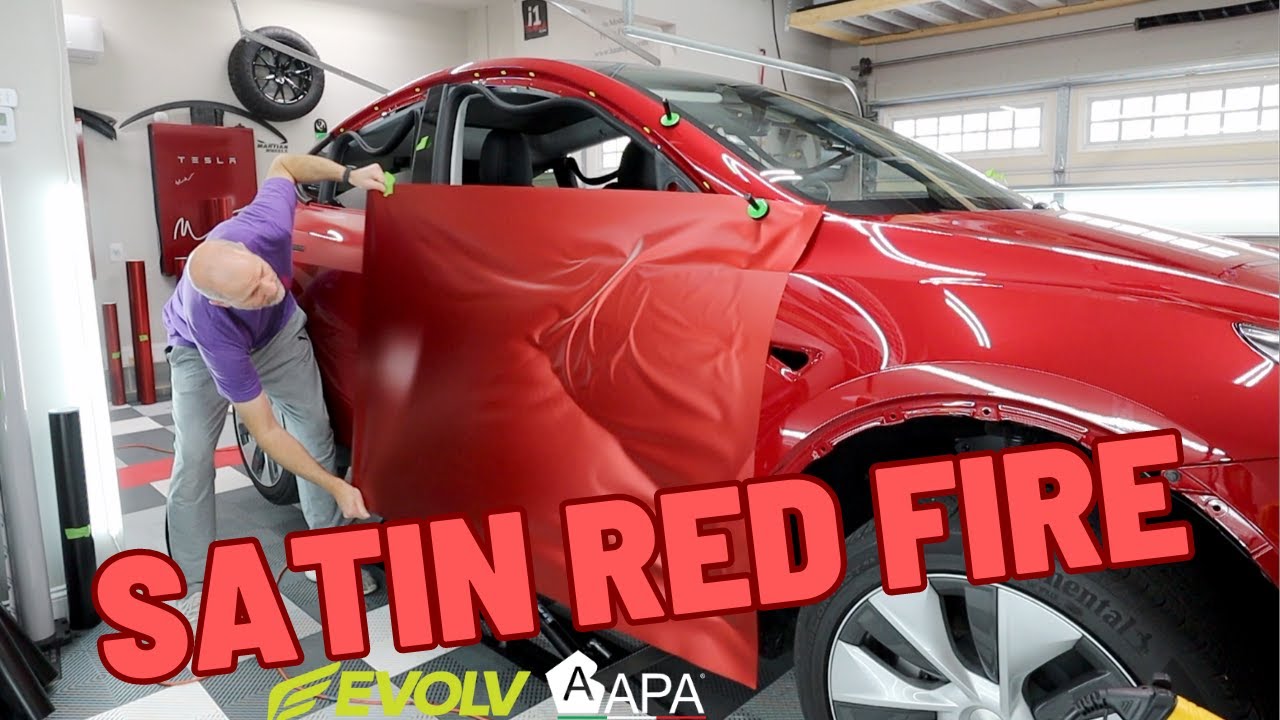 Satin Red Fire Vinyl Wrap - APA EVOLV