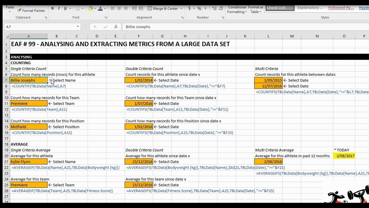 EAF #99 - Criteria-based analysis of a large fitness testing data set