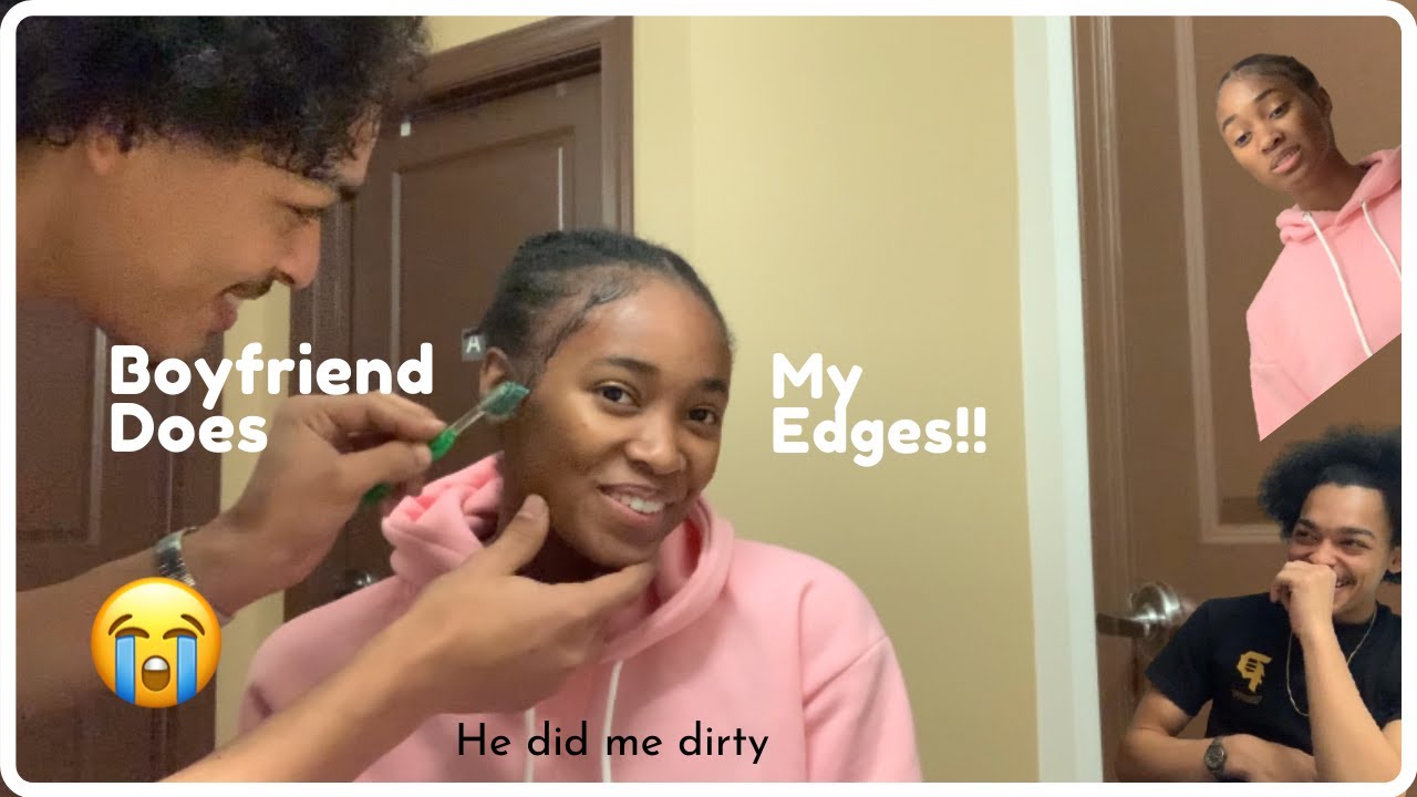 Boyfriend Does My Edges !!! The results are 😬...| Ohana Kennedy