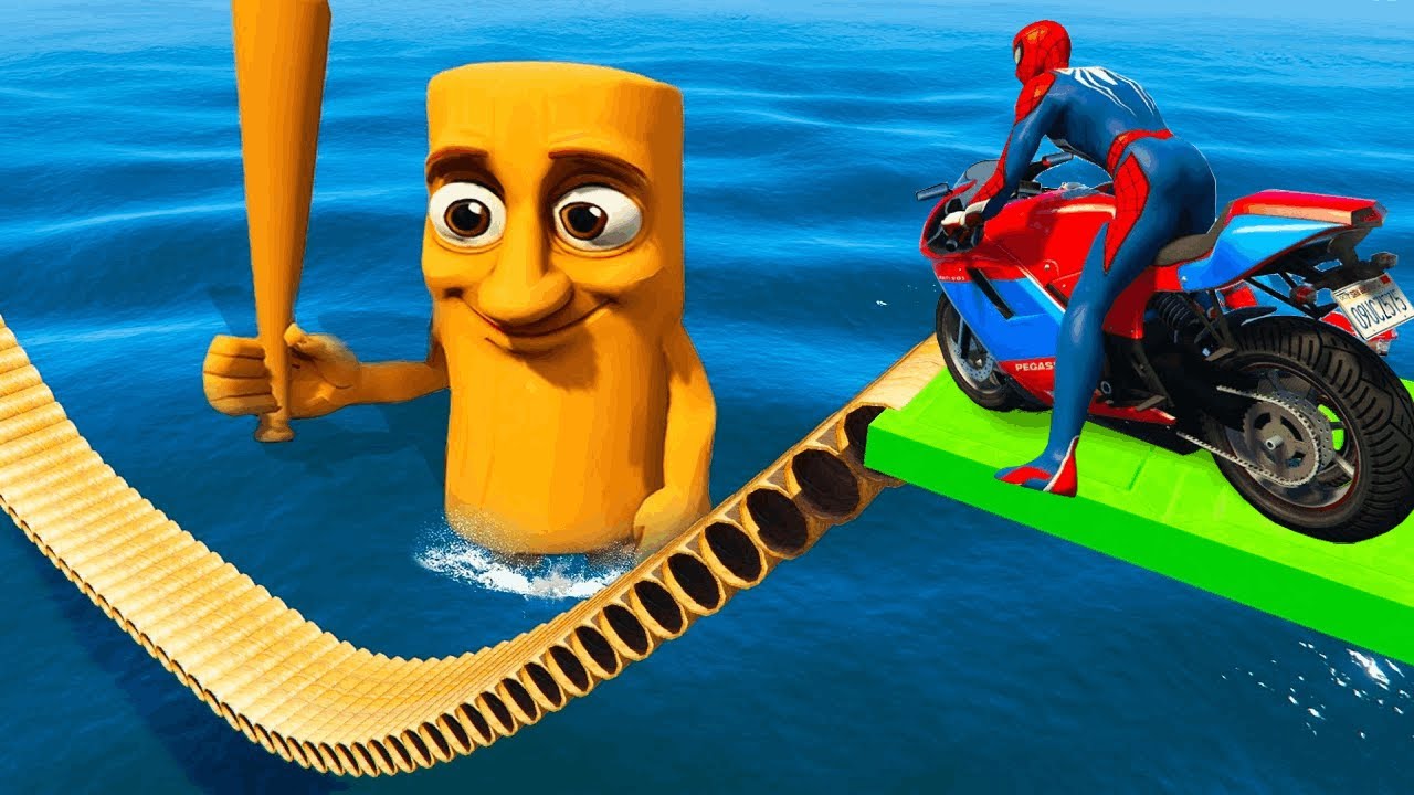 SPIDER-MAN vs TUNG TUNG TUNG SAHUR Rescue Iron man vs Venom on Motorcycle in RAINBOW SPIDERS BRIDGE