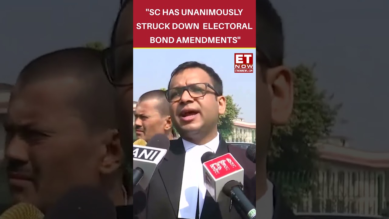 SC has unanimously struck down electoral bond amendments- Advocate Shadan Farasat #etnow #shorts