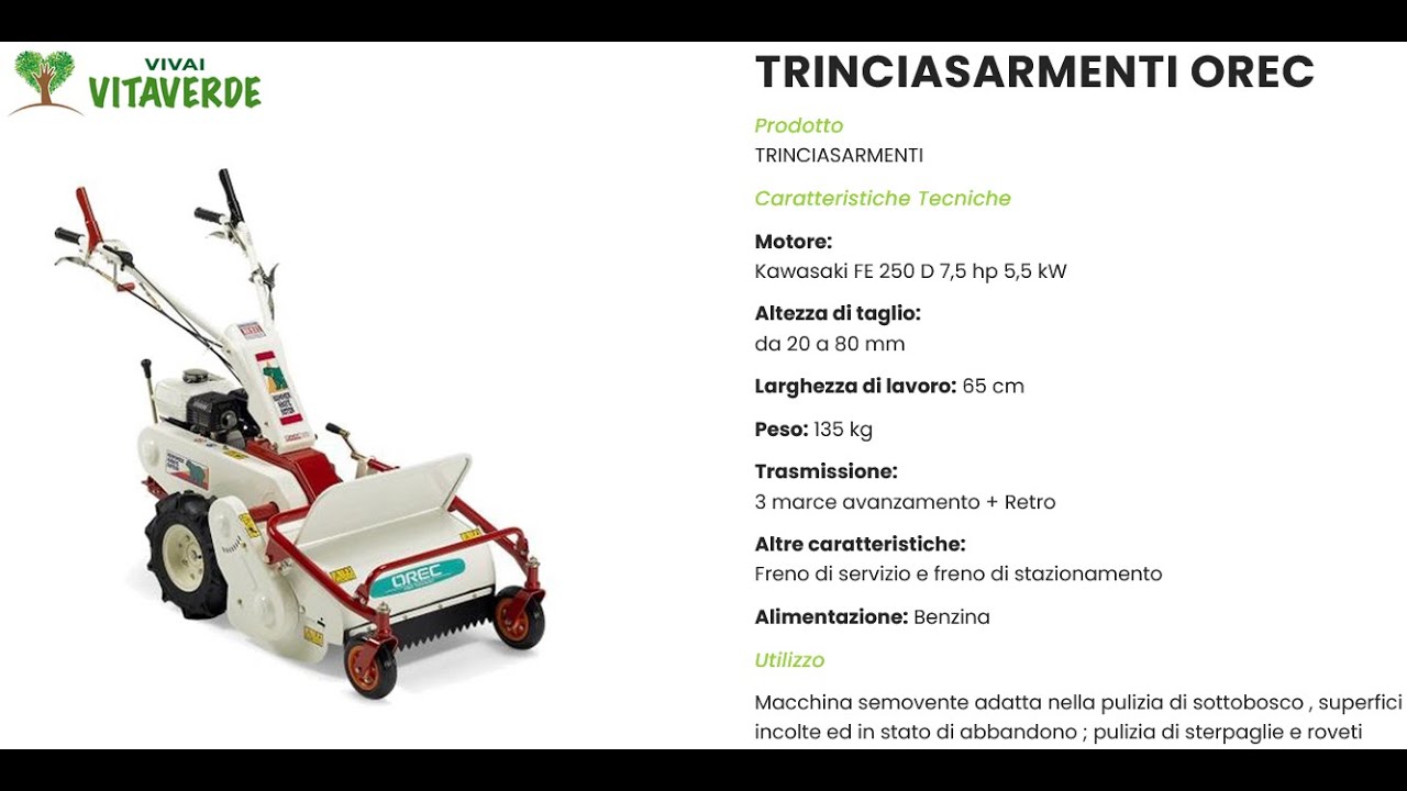 NOLEGGIO TRINCIASARMENTI OREC by Vitaverde