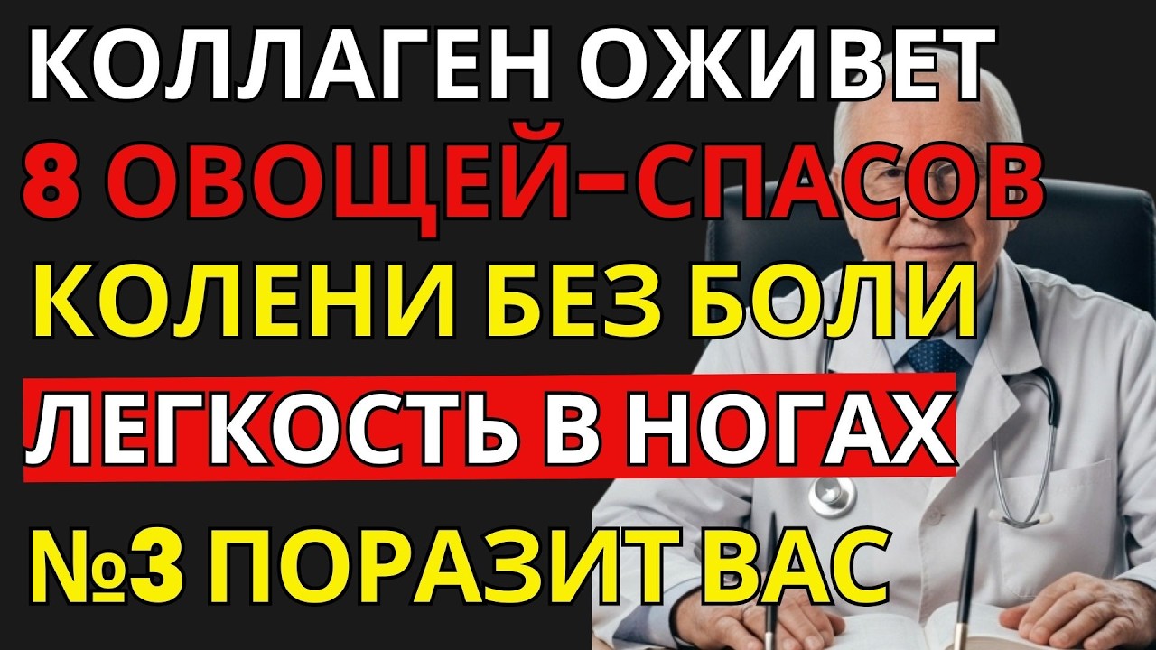После 60: 8 Овощей, Которые Восстанавливают Коллаген и Убирают Боль в Суставах| активное долголетие