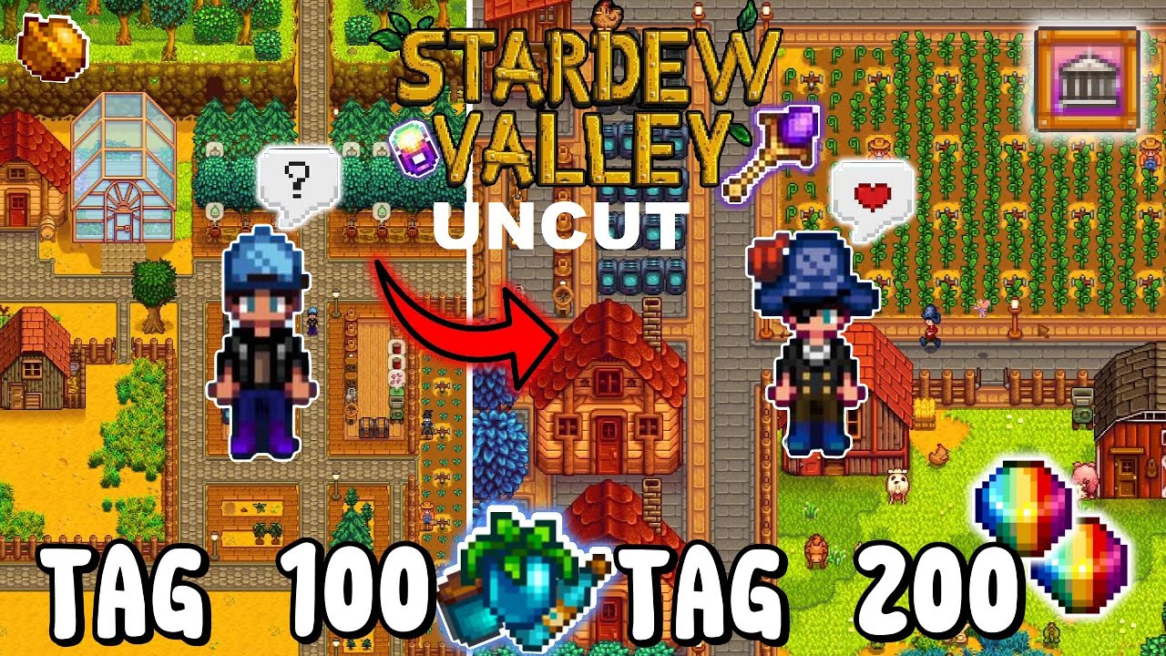 Wie weit schaffe ich es in 200 Tagen Stardew Valley 1.6? | Uncut Teil 1/4