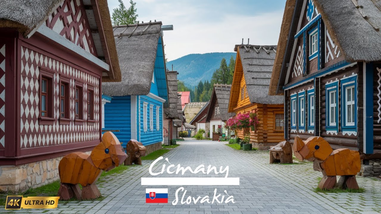 Explore Čičmany , Slovakia | 4K Walking Tour Through Slovakia ’s Painted Village 🇸🇰