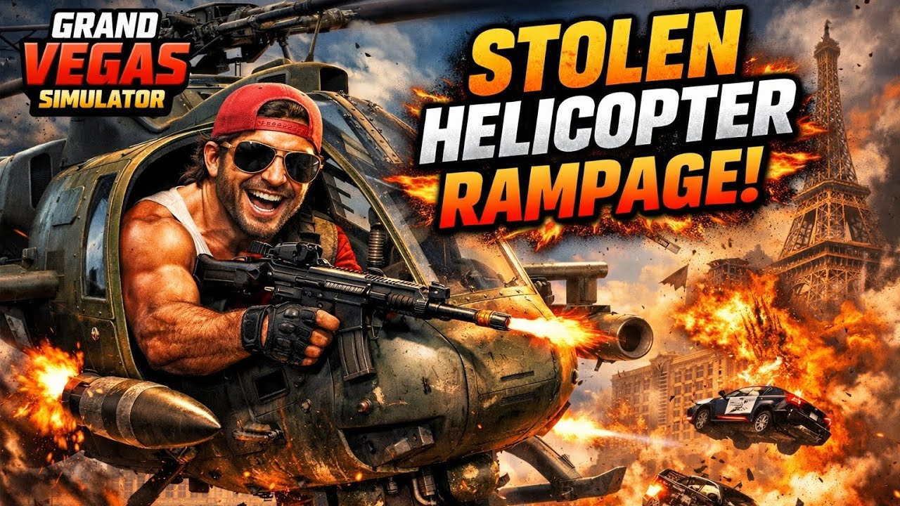 I Stole the helicopter and destroyed everything | Grand Vegas Simulator 