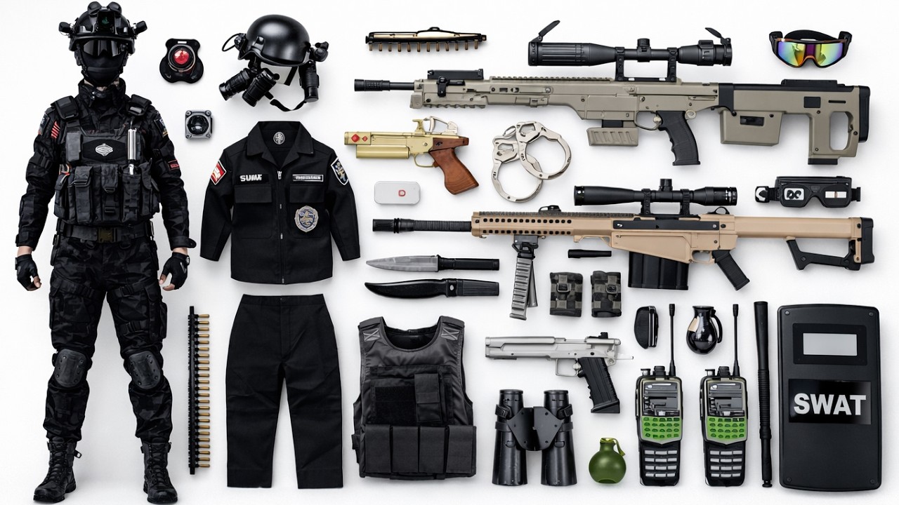 Unboxing mystery toy box, M249 light machine gun, 98K sniper rifle, AK47 assault rifle, Glock pistol