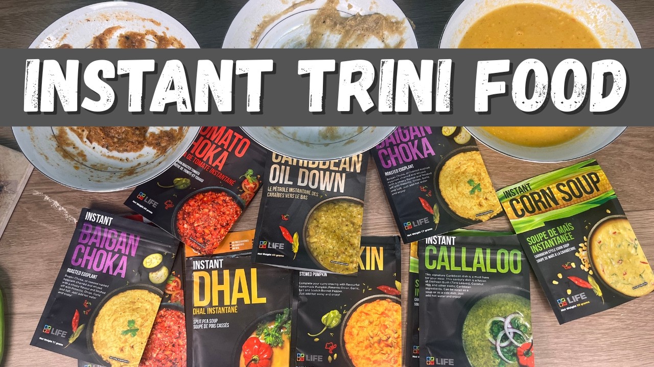 Trying Trinibagonian food made in under a minute