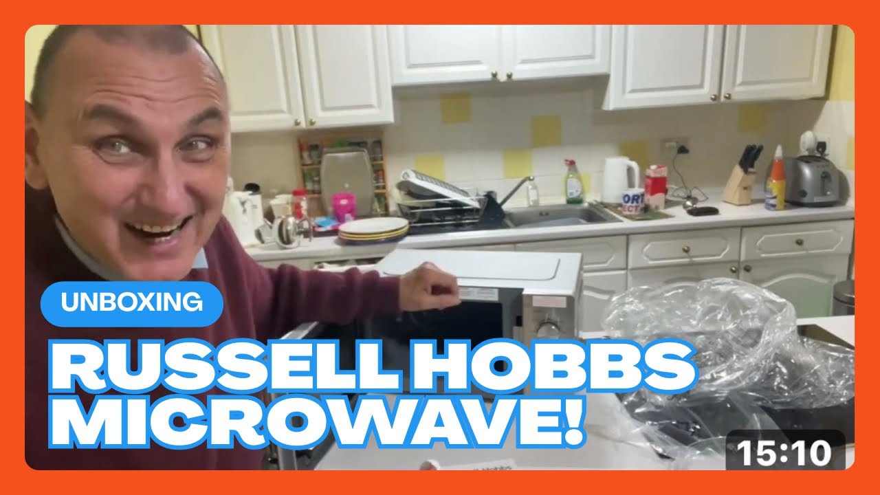 Распаковка микроволновой печи Russel Hobbs объемом 20 литров с ручным управлением