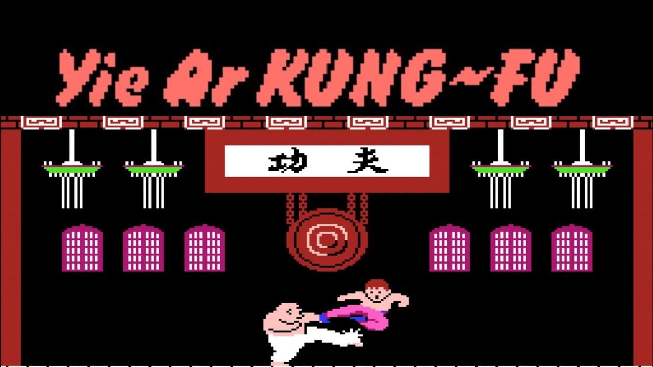 Разборки в стиле Кунг-фу | Прохождение Yie Ar Kung-Fu в 4к [Level 1] (Dendy, NES, Famicom)