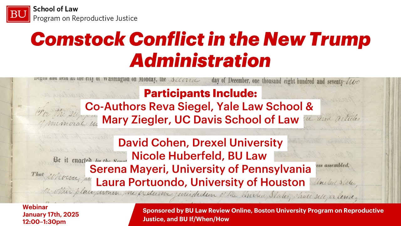 Comstock Conflict in the New Trump Administration