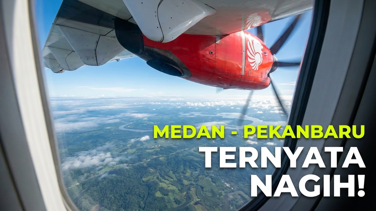 Terbang dari Medan ke Pekanbaru dengan ATR72-500 / 600 #sersankreatifchannel