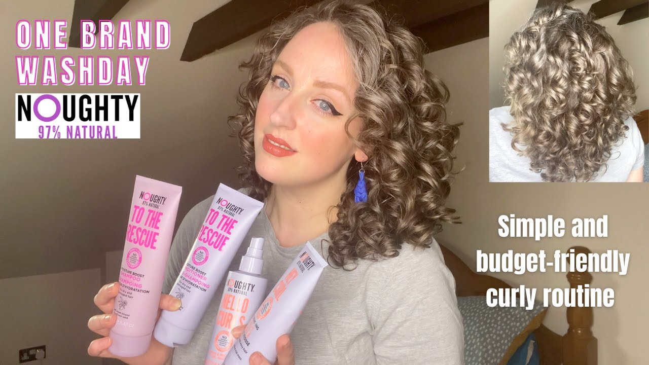 SIMPLE & BUDGET FRIENDLY CURLY ROUTINE - One brand Noughty Haircare washday