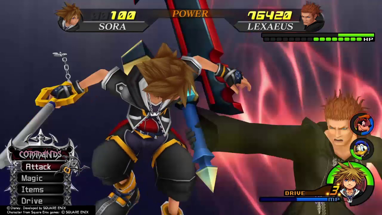 KINGDOM HEARTS 2 Final Mix Lexaeus Data Battle