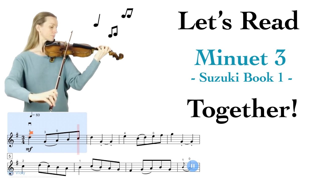 Minuet 3 with Synchronized Sheet Music - slowly!