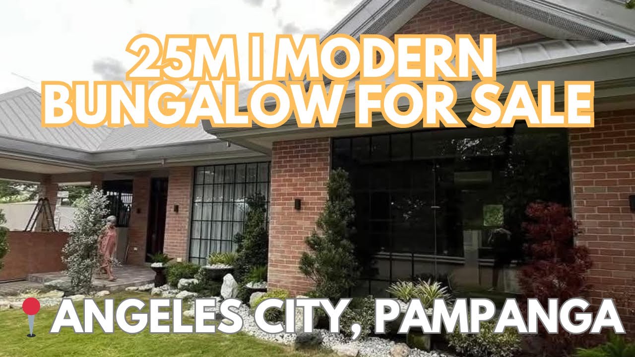 🏡 25M Rustic Modern Bungalow House with Pool for Sale in Angeles City Pampanga | HOWIETV HOUSE TOUR