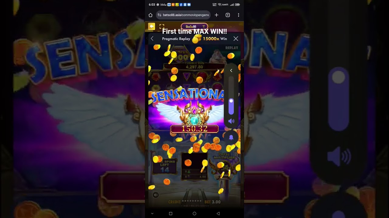 MAX WIN GATE OF OLYMPUS NORMAL SPIN LANG!! FIRST TIME!! 