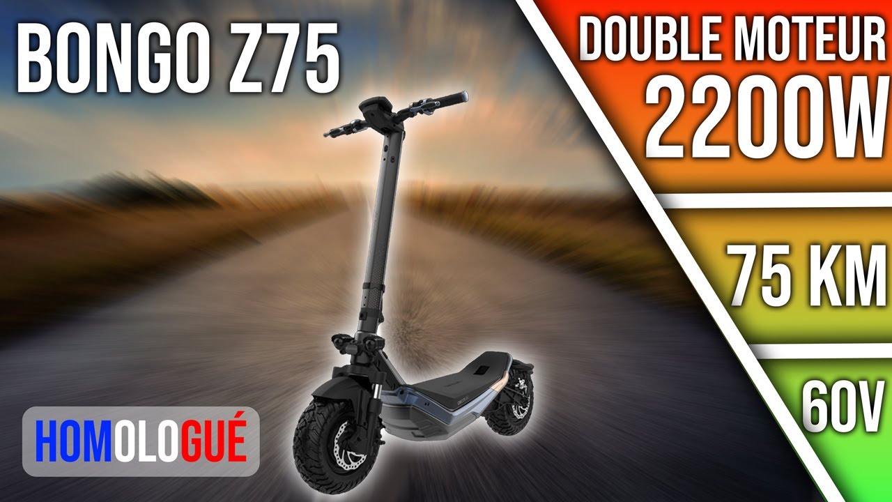 La TROTTINETTE électrique la plus puissante et HOMOLOGUÉ - DOUBLE MOTEUR 2200W
