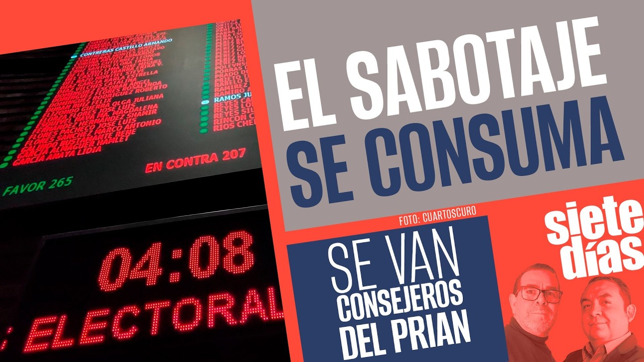 #EnVivo #Siete Días ¬ PT y Verde consuman sabotaje ¬ Consejeros del PRIAN dejan el INE