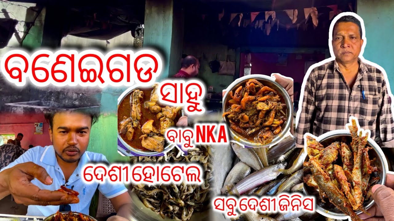 ଆଜି ଆମେ ବଣେଇଗଡ ରେ ସାହୁ ବାବୁNka ଦେଶୀ ହୋଟେଲ ରେ ସବୁ ଦେଶୀ ଜିନିସ ଖାଈଲୁ 