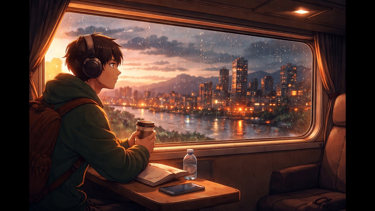 Noite Chuvosa no Trem 🌧️🚂 LoFi para Estudar, Relaxar e Pensar
