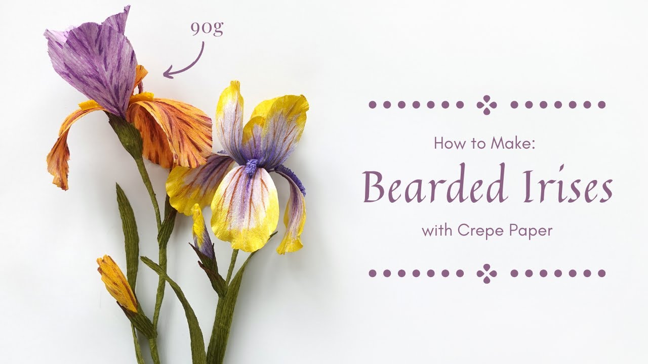 MAKING BEARDED IRIS WITH CREPE PAPER - 90G VERSION | Sneak Peek