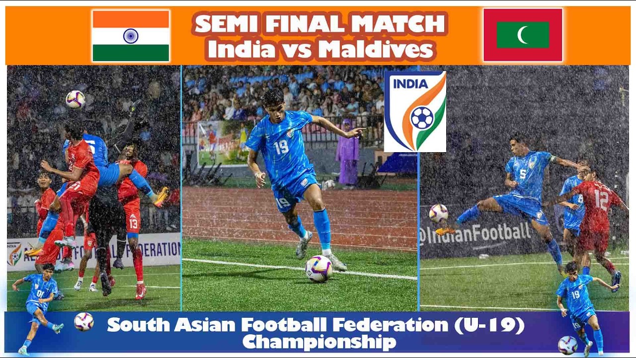 Semi Final - India vs Maldives | SAFF (U-19) 2025  | All Goals and Intense moment highlights |