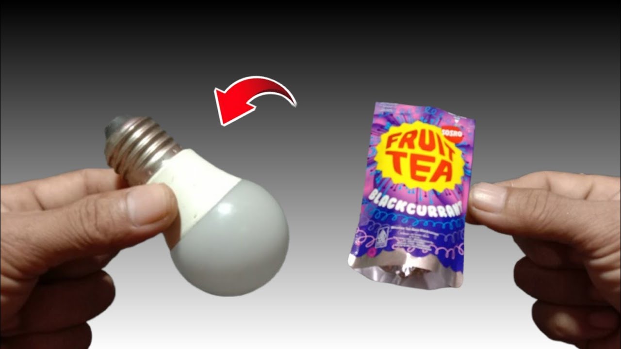 Cukup memakai bungkus minuman dan perbaiki bohlam led di rumah!