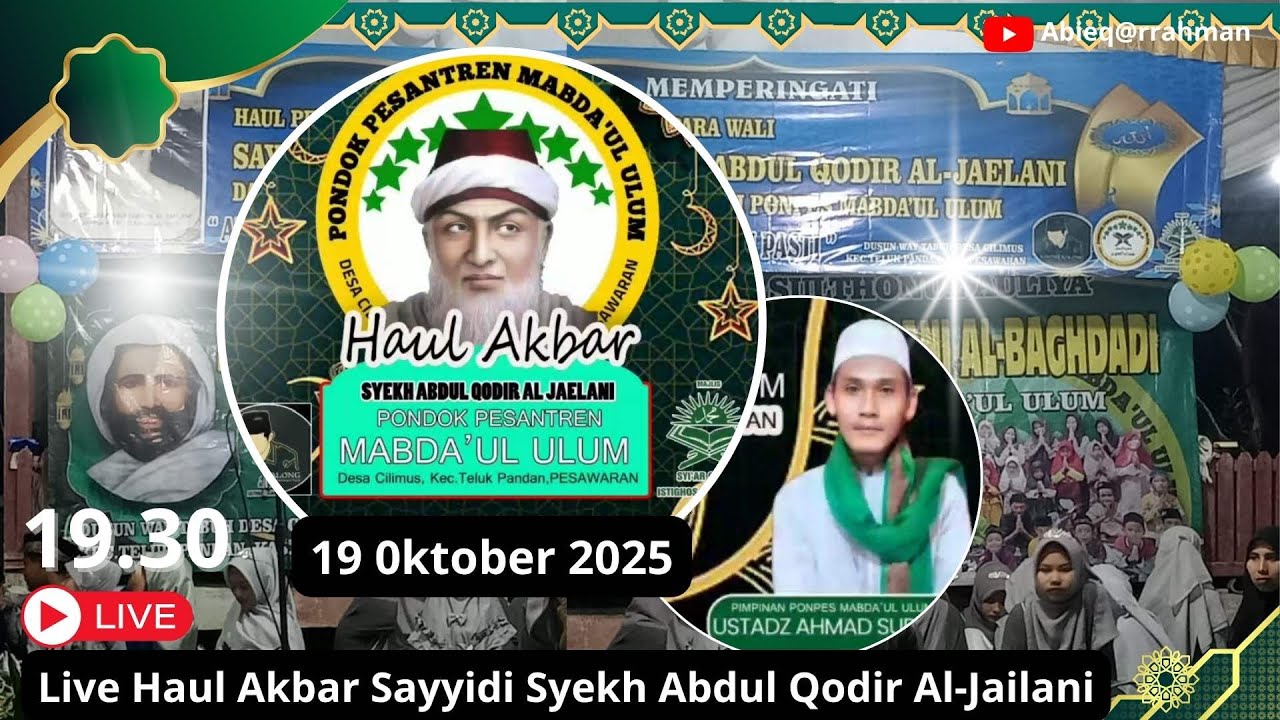 Menuju Haul Akbar Sayyidi Syekh Abdul Qodir Al-Jailani Pon-Pes Mabda'ul Ulum Desa Cilmus #do,a #fypシ