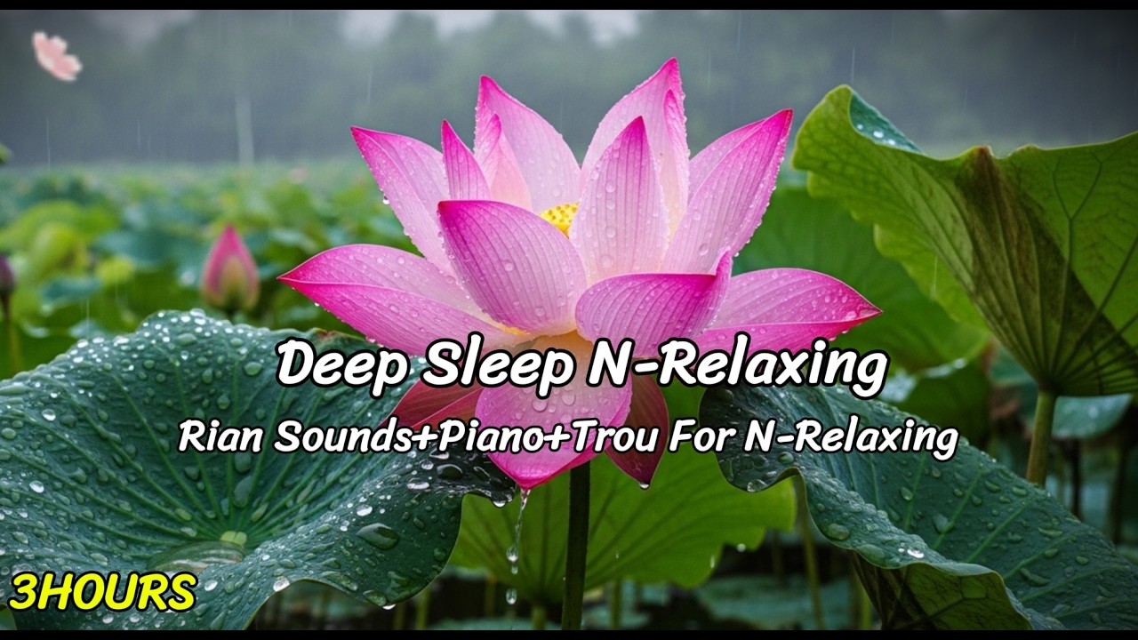 N-Relaxing-Rian Sounds+Piano+Trou For-Relaxing Nature Sounds for Sleep & Study | Deep Calm Music 🎧