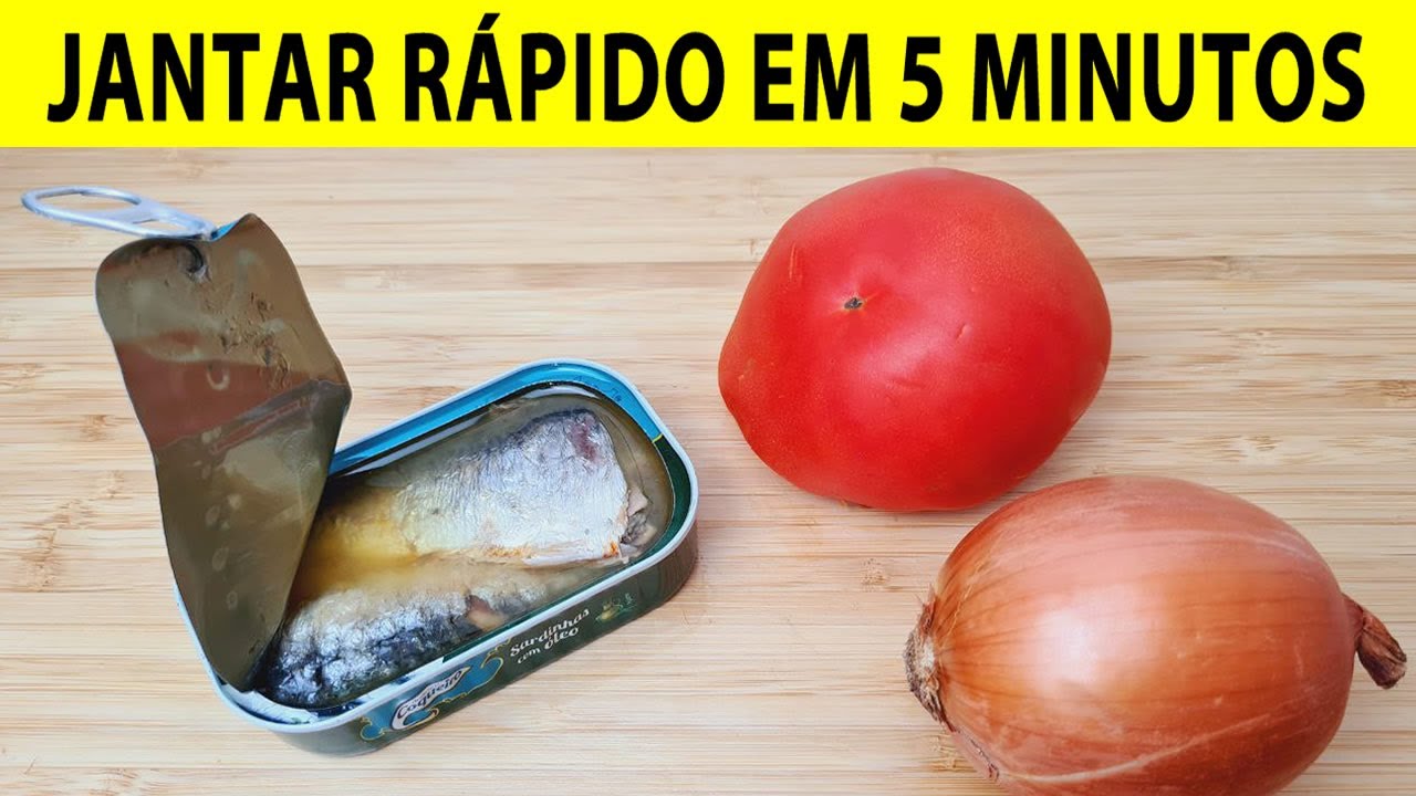 AGORA EU SÓ COMO SARDINHA ASSIM 😋 JANTAR PRONTO EM 5 MINUTOS