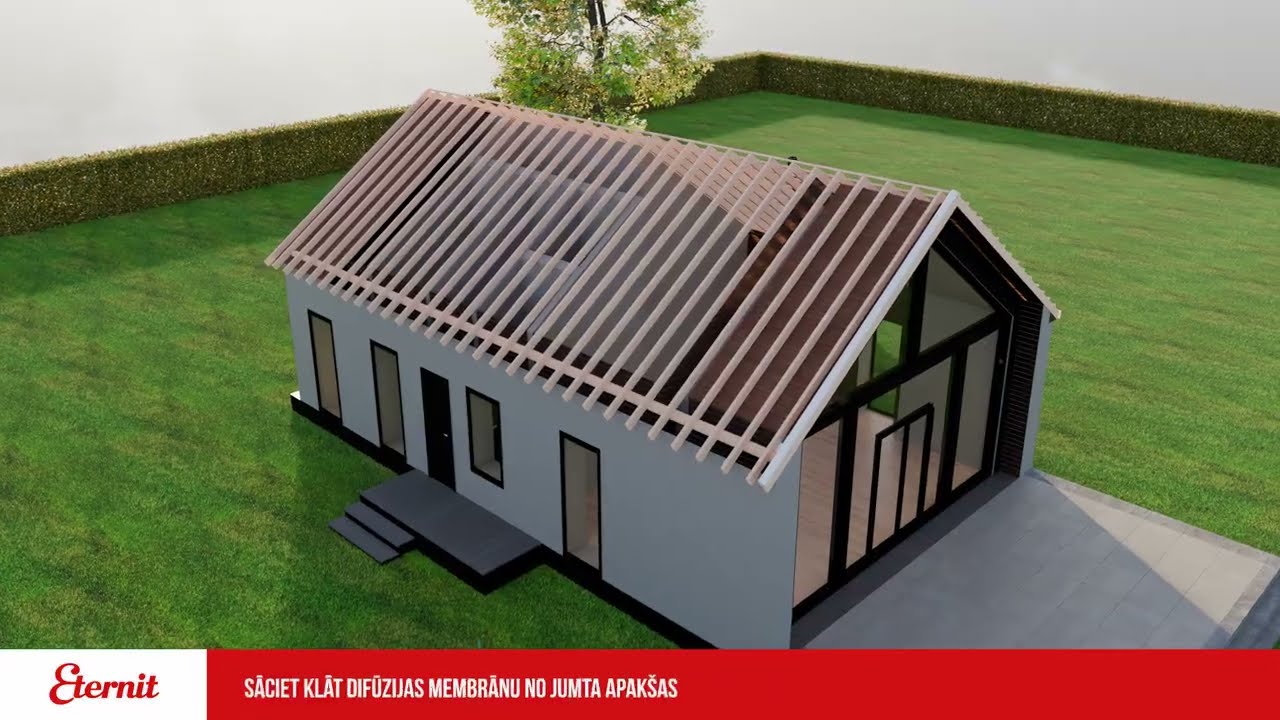 Eternit Gotika un Villa viļņoto lokšņu montāžas instrukcija