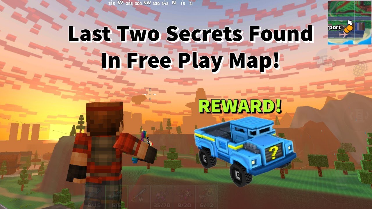 Free Play Secrets Locations (2022) - (Secrets 99 & 100 Found) - Pixel Gun 3D