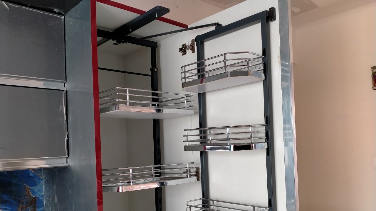 Kitchen me pentry unit kaise fitting  karte hain ss  glass basket