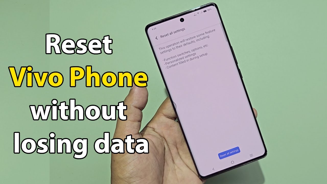 How to reset vivo phone without losing data