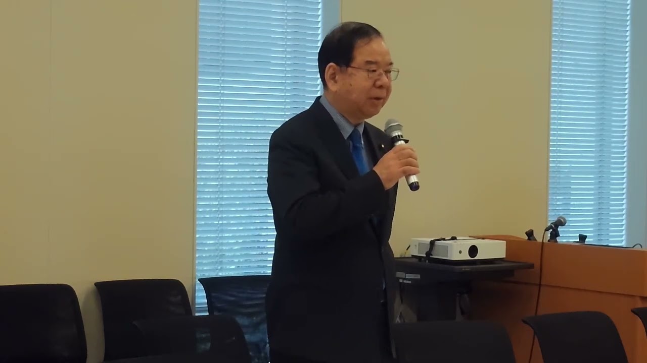 2025 10 17 山梨県民運動実行委員会主催の要請行動で激励の挨拶を行う日本共産党の志位和夫党議長・衆議院議員