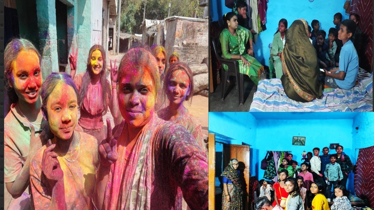 💁‍♀️सबको होता इस दिन का इंतजार हमारे गांव की देसी होली🪅 होली मिलन रसम 🫂जो आज भी निभाई जाती है 🏠