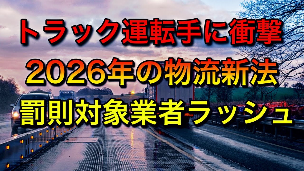 トラック運転手に衝撃を与える2026年の物流新法【罰則対象業者ラッシュ】