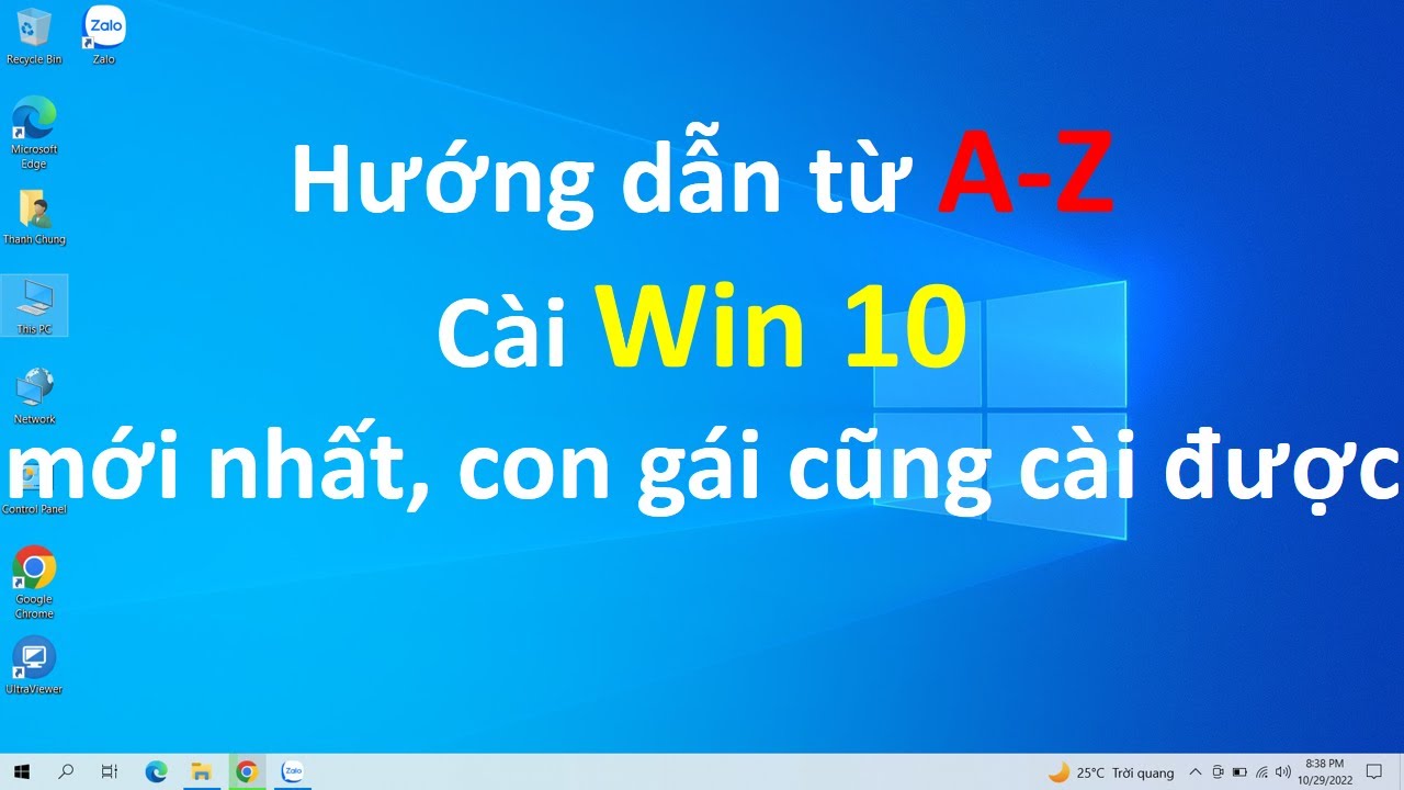 Hướng dẫn c&agrave;i Win 10 mới nhất, cực chi tiết v&agrave; dễ, c&aacute;c bạn nữ cũng c&agrave;i được.