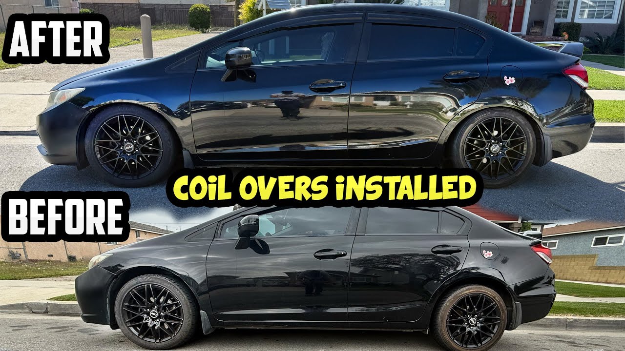 Installing Coilovers On My Honda Civic (Handles and Looks Way Better)