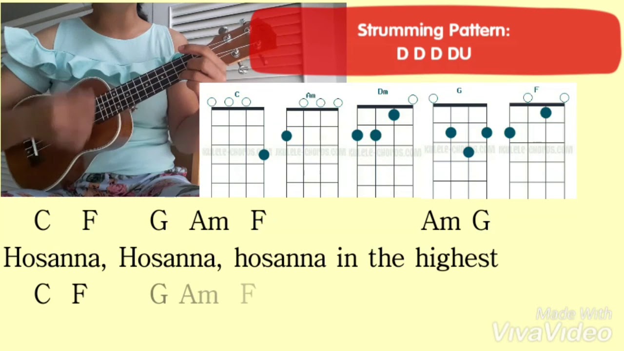 #hossana#ukuleletutorial Hosanna(Jenny Cesar) EASY UKULELE TUTORIAL/ PLAY-ALONG