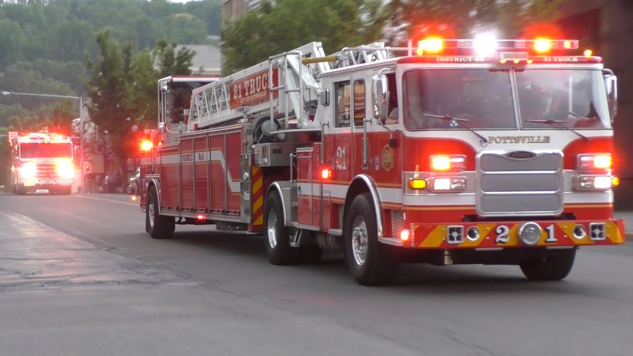 Columbia Hose Fire Company Block Party Fire Truck Parade 2019 - Shenandoah, PA