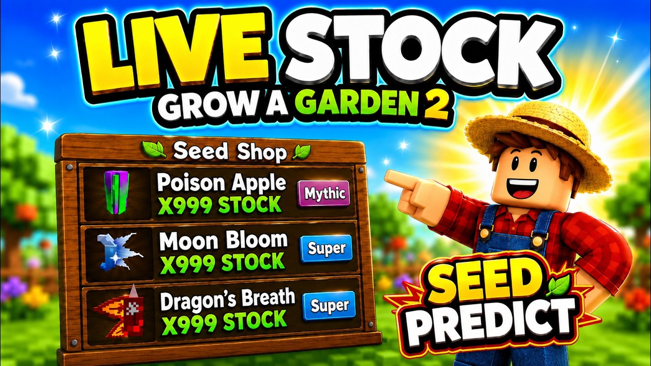 GROW A GARDEN 2 🔴 PREDICT LIVE STOCK 24/7