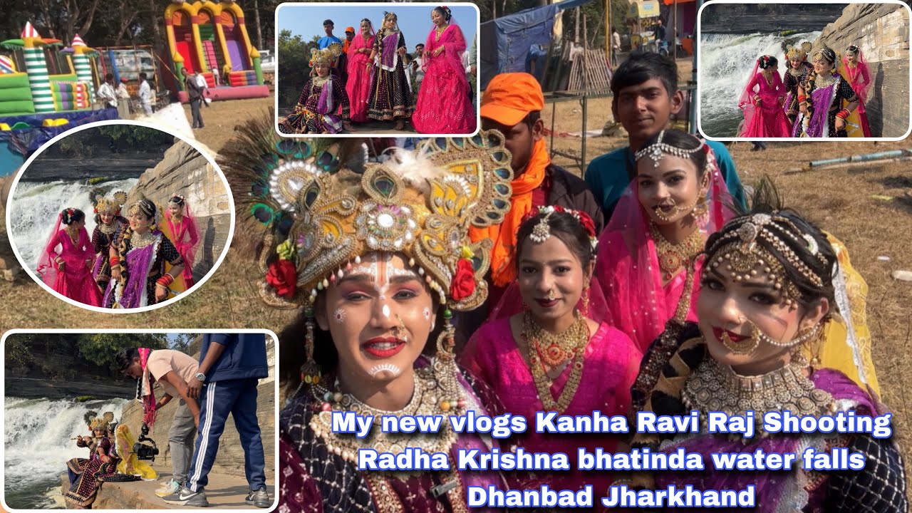 My new vlogs Kanha Ravi Raj Shooting Radha Krishna bhatinda water falls Dhanbad Jharkhand 🦚🪈🌹 #vlogs