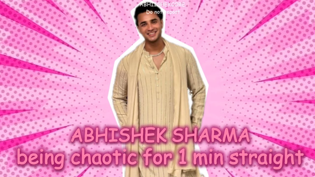 Abhishek Sharma being chaotic for 1 min straight 🤣 