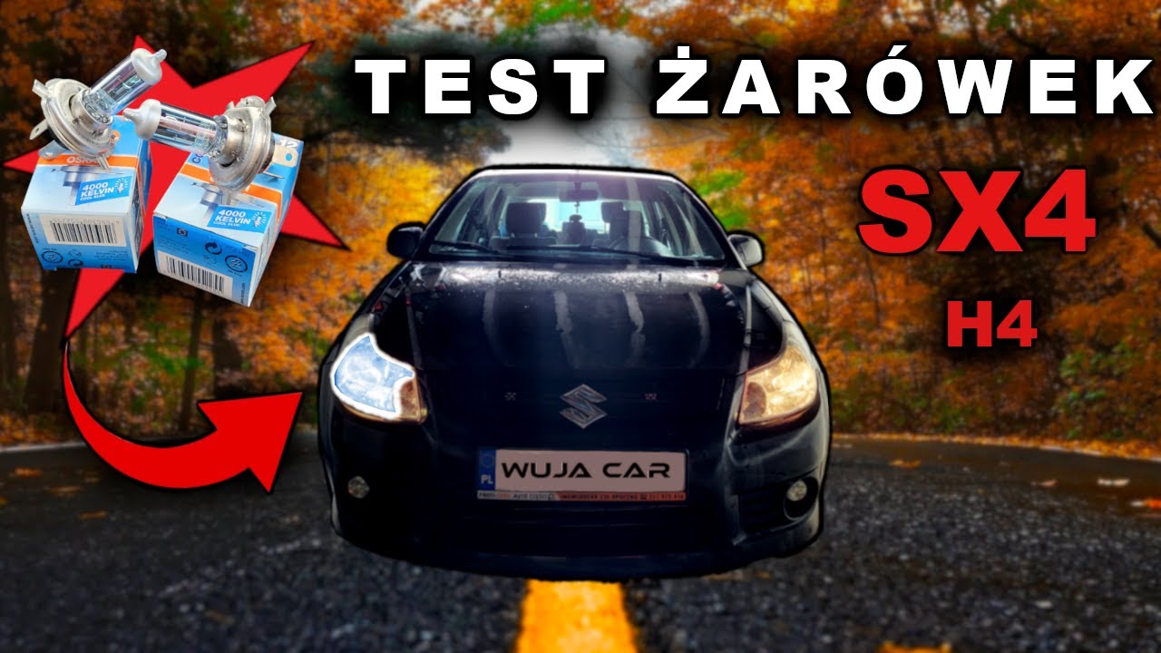 Wymiana żarówek przednich SUZUKI SX4 - 4000 KELVIN. Czy to pomoże ????